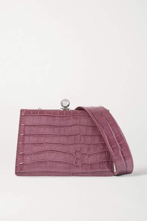 Ratio Et Motus Ratio et Motus - Mini Twin Croc-effect Leather Shoulder Bag - Purple