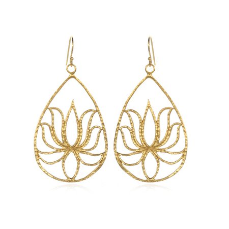 Satya Gold Lotus Earrings 1