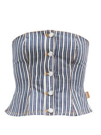 ganni striped corset 1
