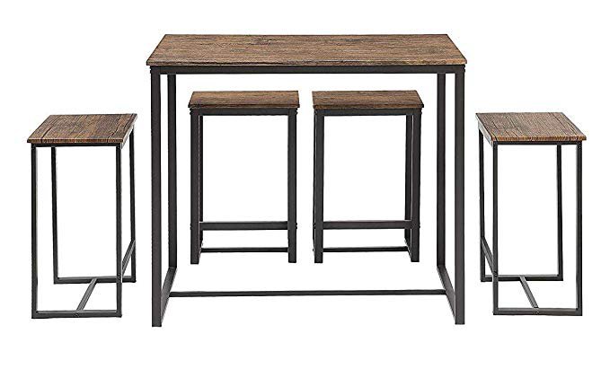 Abington Lane Kitchen Table Set - Versatile, Tall, Modern Table Set for Any Room or Occasion (4 Stools): Amazon.ca: Home & Kitchen