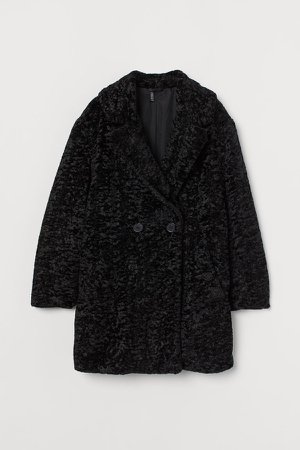 Teddy Bear Coat - Black