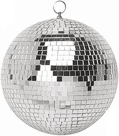 Amazon.com: 8 Inch Mirror Disco Ball Hanging Disco Ball for Party Stage Wedding Holiday Decoration, Silver : Musical Instruments