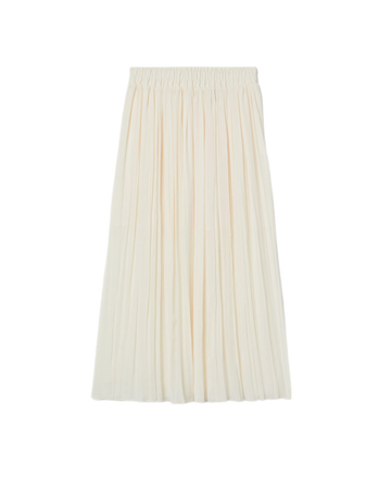 cream white skirt