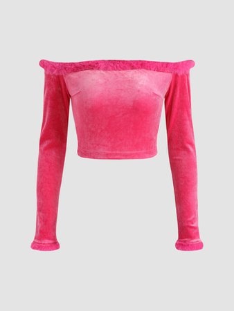 pink velvet top
