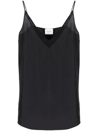 Alysi silk camisole top black 101231P1006 - Farfetch