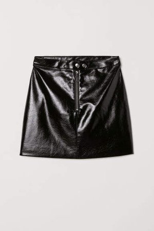 Patent Skirt - Black