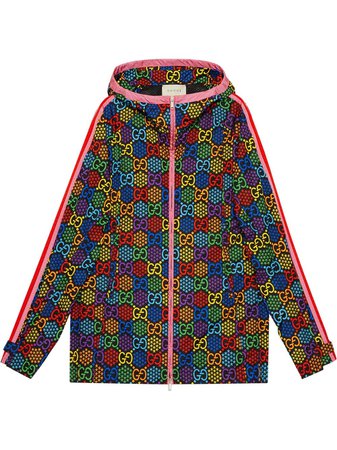 Gucci Gg Psychedelic Print Hooded Jacket Ss20 | Farfetch.com