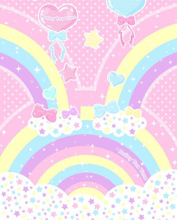 Pastel Rainbow Wallpaper (Holley Tea Time)