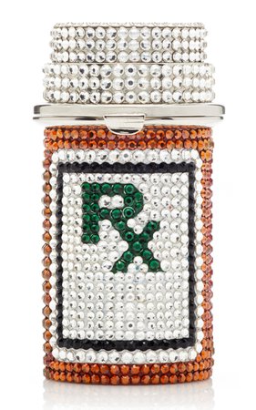 RX Prescription Bottle Crystal Pillbox by Judith Leiber Couture