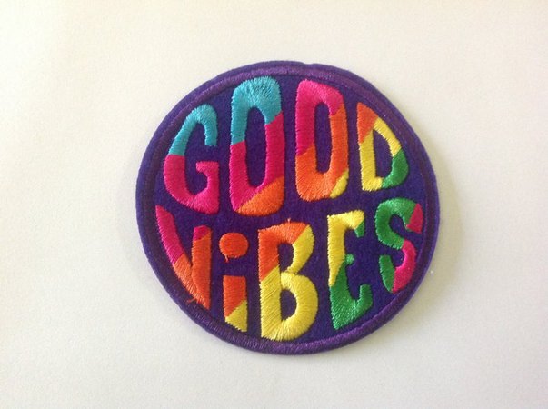 mr patches 3 Good Vibes Groovy Happy Life 60's Style Logo | Etsy