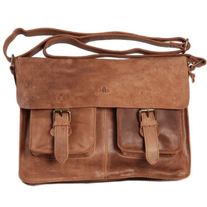 brown leather satchel bag