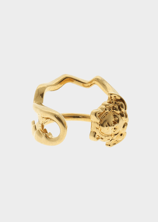 Versace Medusa Safety Pin Ring for Women | US Online Store