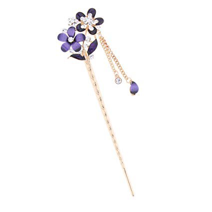 Purple Floral Hair Pin