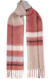 Holzweiler | Burbot fringed checked wool and cashmere-blend scarf | NET-A-PORTER.COM