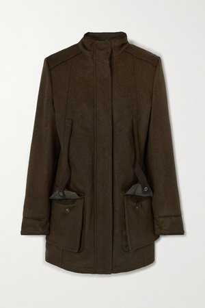 Army green Loden wool and alpaca-blend jacket | Purdey | NET-A-PORTER