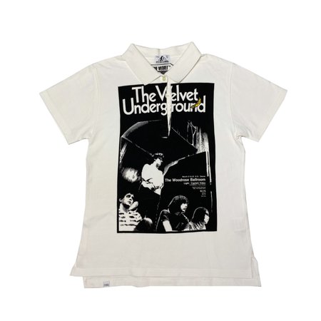 hysteric glamour x the velvet underground white/black polo shirt