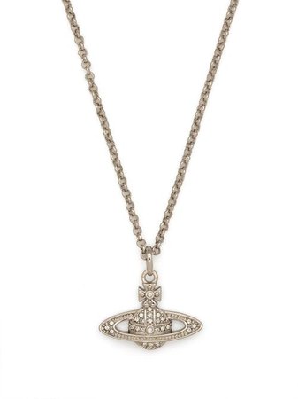 Shop Vivienne Westwood Orb crystal-embellished necklace with Express Delivery - FARFETCH