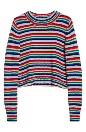 La Ligne Mulitcolored Mini Marin Stripe Wool & Cashmere Sweater