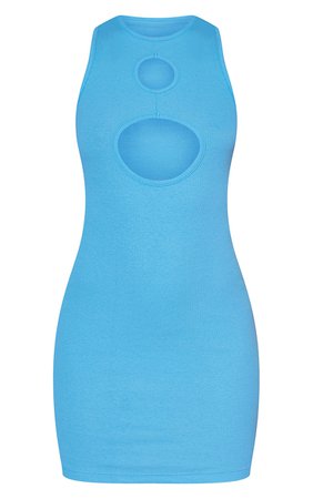 Blue Recycled Rib Sleeveless Bodycon Dress | PrettyLittleThing USA