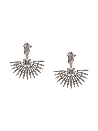 Oscar De La Renta Crystal Embellished Drop Earrings - Farfetch