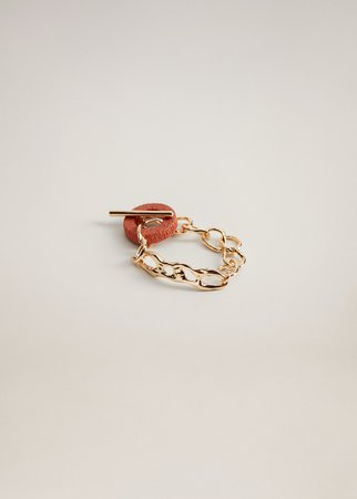Terracotta detail bracelet - Woman | Mango Netherlands
