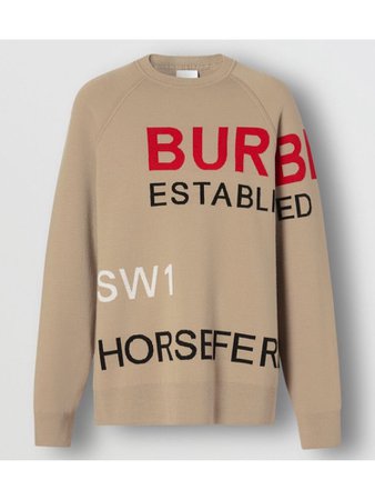 Burberry horseferry blend knit sweater