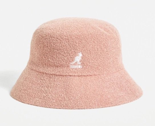 pink kangol bermuda bucket hat
