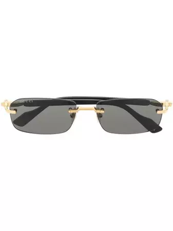 Gucci Eyewear Rimless rectangle-frame Sunglasses - Farfetch