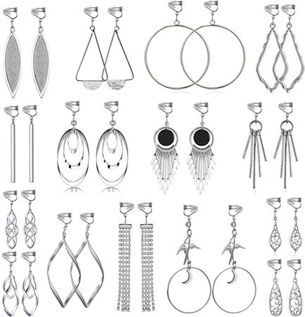 Amazon.com: 15 Pairs Wholesale Clip on Earrings for Women Fashion-Celtic Knot Earrings,Long Bar Earrings,Tear Drop Earrings Clip on Hoop Earrings for Women-Clipon Earrings for Women and Teen Girls: Clothing, Shoes & Jewelry