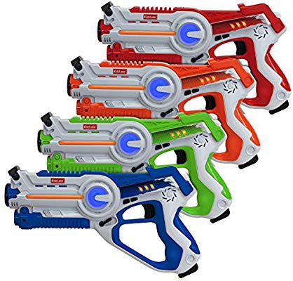 Amazon.com: Kidzlane Infrared Laser Tag : Game Mega Pack - Set of 4 Players - Infrared Laser Gun Indoor and Outdoor Group Activity Fun. Infrared 0.9mW: Toys & Games