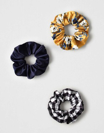 AEO Mixed Scrunchie 3-Pack, Multi | American Eagle Outfitters