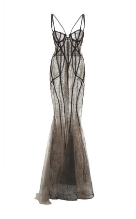 Lace corset Marchesa gown