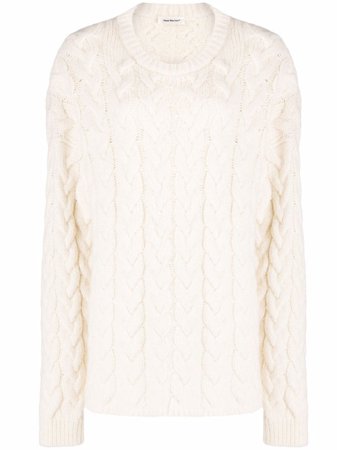 There Was One cable-knit crew-neck Jumper - Farfetch