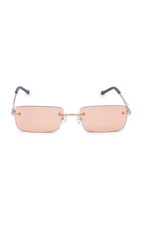 Layla Square-Frame Metal Sunglasses by Karen Wazen | Moda Operandi