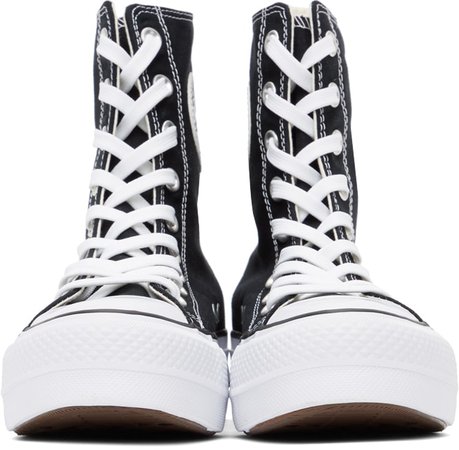 Black Platform Chuck Taylor All Star High Sneakers by Converse on Sale