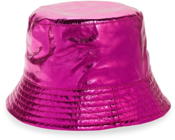 Haley Metallic Leather Bucket Hat