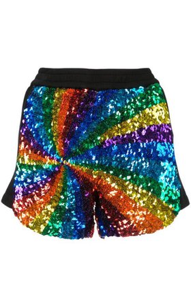 rainbow sequin pants shorts