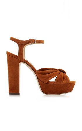 Heloise Suede Platform Sandals By Jimmy Choo | Moda Operandi