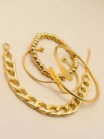 4pcs Simple Plain Bracelet | SHEIN USA