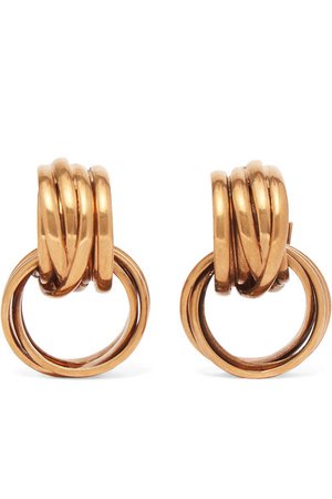 Balenciaga | Burnished gold-tone earrings | NET-A-PORTER.COM