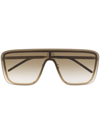 Saint Laurent Eyewear New Wave SL1 Mask Sunglasses - Farfetch