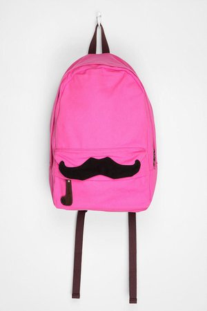 mustache backpack neon pink - Google Search