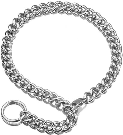 Womens Choker Chain Cuban Link Adjustable with O Ring Belt tail 0.4inch wide Punk Rock Stainless Steel Gift for her Sexy Pendant Xxxt.Necklace (White, 18): Amazon.ca: Jewelry