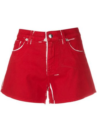 Love Moschino Paint Effect Shorts WO10471S3378 Red | Farfetch