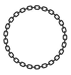 Texture chain round frame circle border chains Vector Image