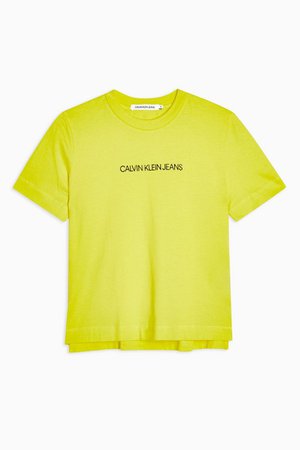 Yellow Logo T-Shirt by Calvin Klein | Topshop