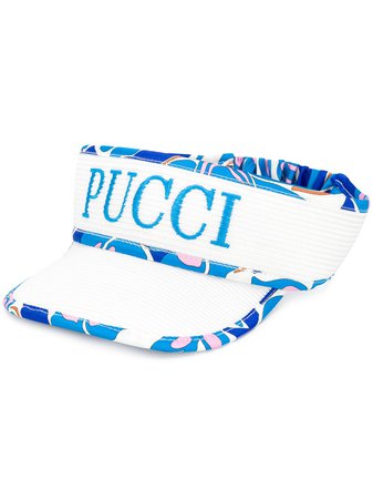Emilio Pucci Logo Embroidered Visor Hat - Farfetch