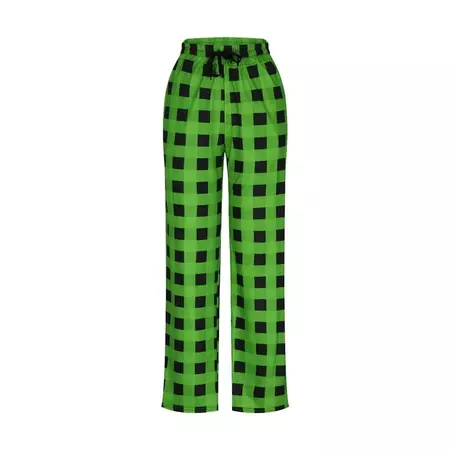 Buffalo Plaid Pajama Pants for Men Soft Lounge Pj Bottoms Pockets Wide Leg Holiday Elastic Waist Checkered Pants Green A - Walmart.com