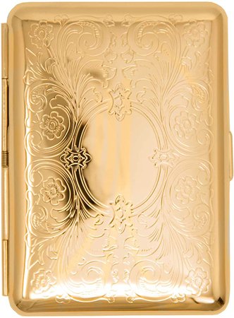 Amazon.com: Gold Victorian Scroll (14 Kings) Metal-Plated Elastic Bands Cigarette Case & Stash Box: Health & Personal Care