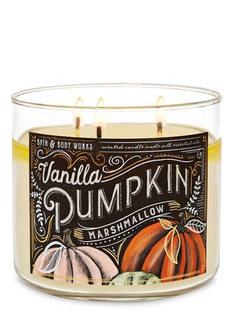 Vanilla Pumpkin Marshmallow 3-Wick Candle | Bath & Body Works